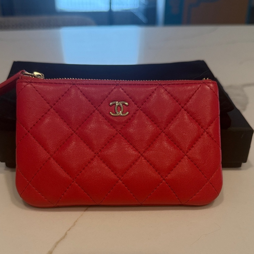 Chanel Quilted Leather Cosmetic Pouch